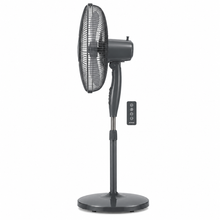 KHIND SF16J15R 16-Inch Pedestal Stand Fan with Remote Control, 3 Speeds, 50W, Dark Grey & Winter Grey