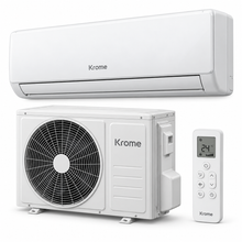 Krome KR-AR24MT3 2 Ton Split Air Conditioner – 24,000 BTU, Rotary Compressor, Turbo Cooling, R410A, White