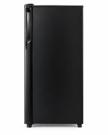 Krome KR-RF141GG 141L Gross Single Door Refrigerator – 90L Net, Direct Cool, Floral Glass Door, Compact Design, Black