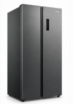 Load image into Gallery viewer, Krome KR-SBS601SH 600L Gross Side-by-Side Refrigerator – 442L Net, No Frost, Multi Air Flow, LED Display, Dark Inox