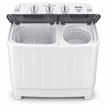 Load image into Gallery viewer, Krome KR-WSA120K 12KG Semi-Automatic Twin Tub Washing Machine – Top Load, Separate Spin Dryer, Mechanical Controls, White