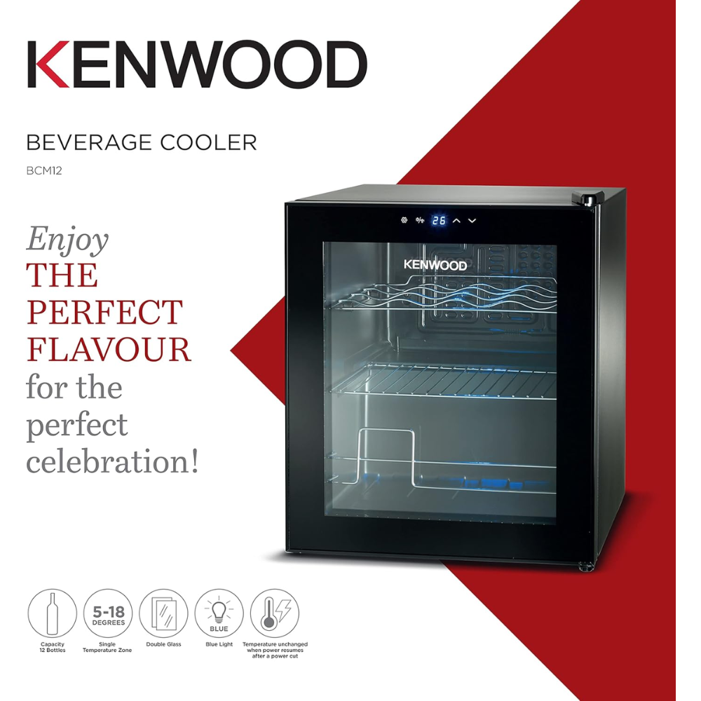Kenwood 12L Single Door Beverage Cooler BCM12.000BK