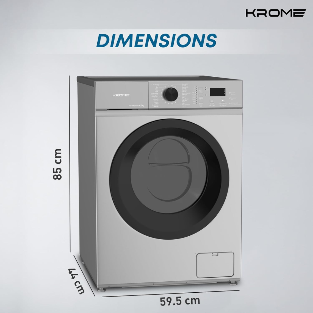 KROME 6Kg Washing Machine KR-WFL60SS