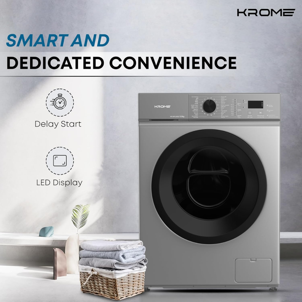 KROME 6Kg Washing Machine KR-WFL60SS