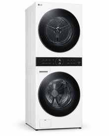 LG W4W8BVPKWHM WashTower 12KG Washer / 10KG Dryer, 1400 RPM, AI DD, Dual Inverter Heat Pump, Wi-Fi, White