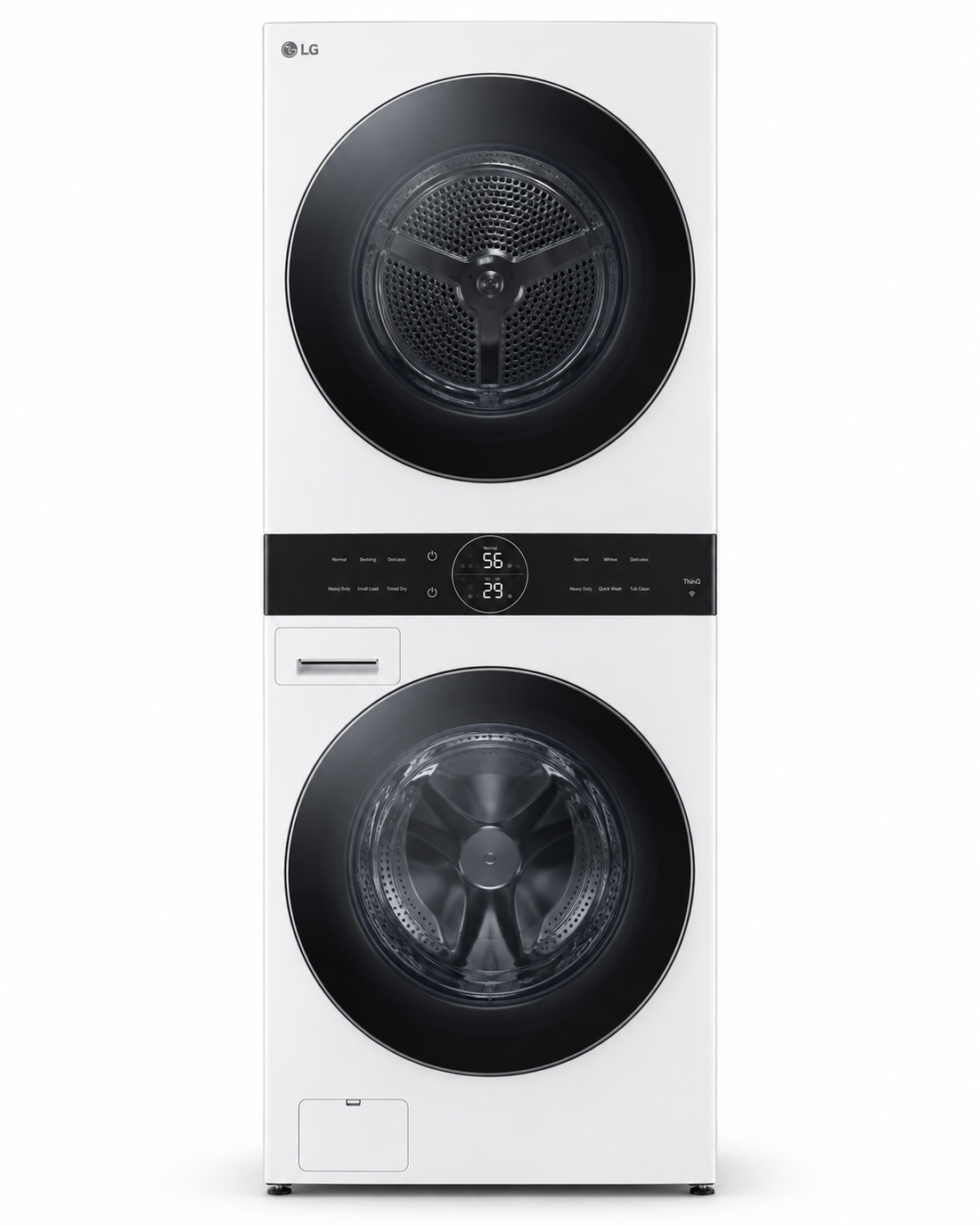 LG W4W8BVPKWHM WashTower 12KG Washer / 10KG Dryer, 1400 RPM, AI DD, Dual Inverter Heat Pump, Wi-Fi, White