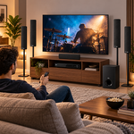 Load image into Gallery viewer, LG LHD457B 330W 5.1 Channel Home Theater System – DVD Player, Bluetooth, Tall Speakers, Front-Firing Subwoofer, Black