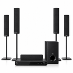 Load image into Gallery viewer, LG LHD457B 330W 5.1 Channel Home Theater System – DVD Player, Bluetooth, Tall Speakers, Front-Firing Subwoofer, Black