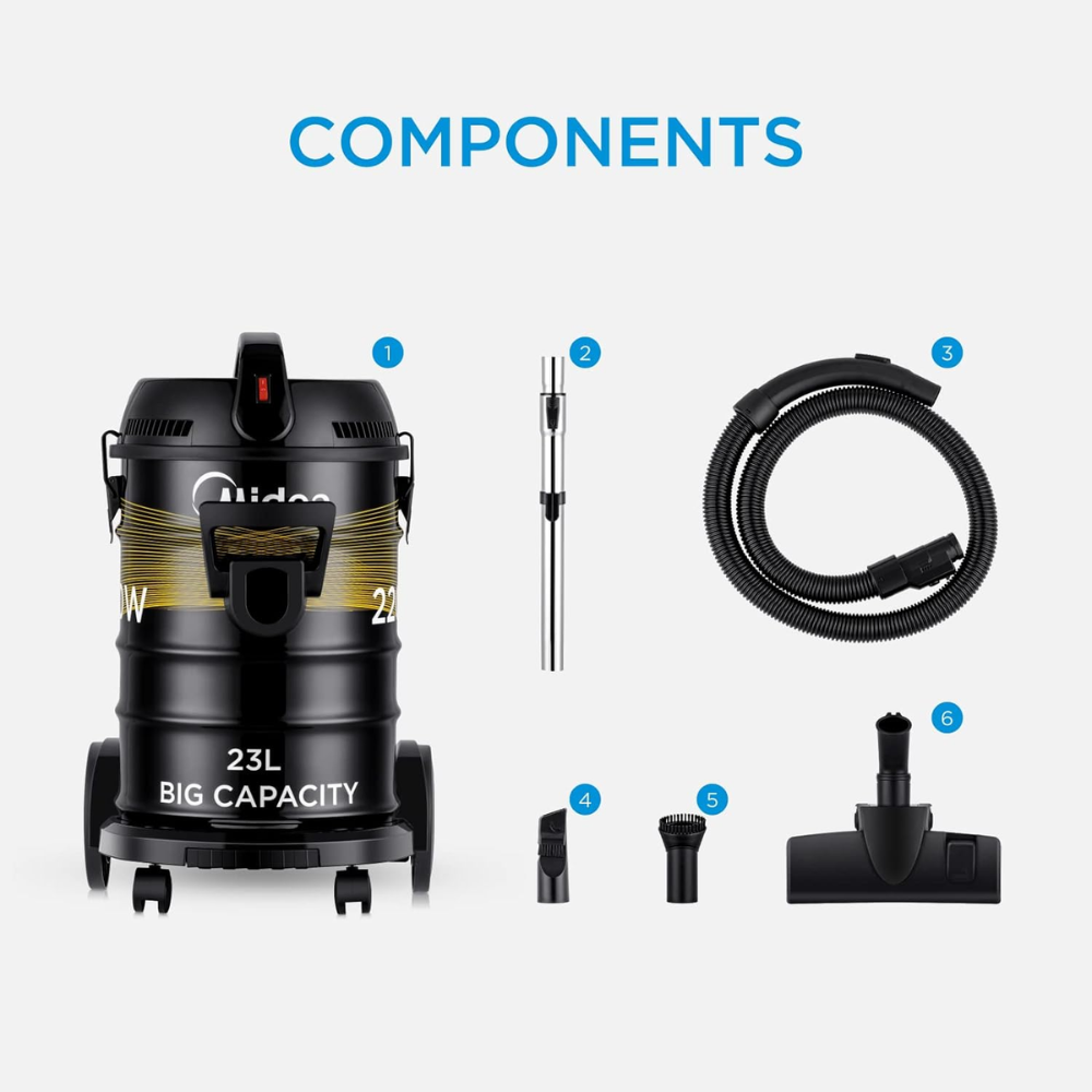 MIDEA 2200W 23L VACUUM CLEANER MDVC23