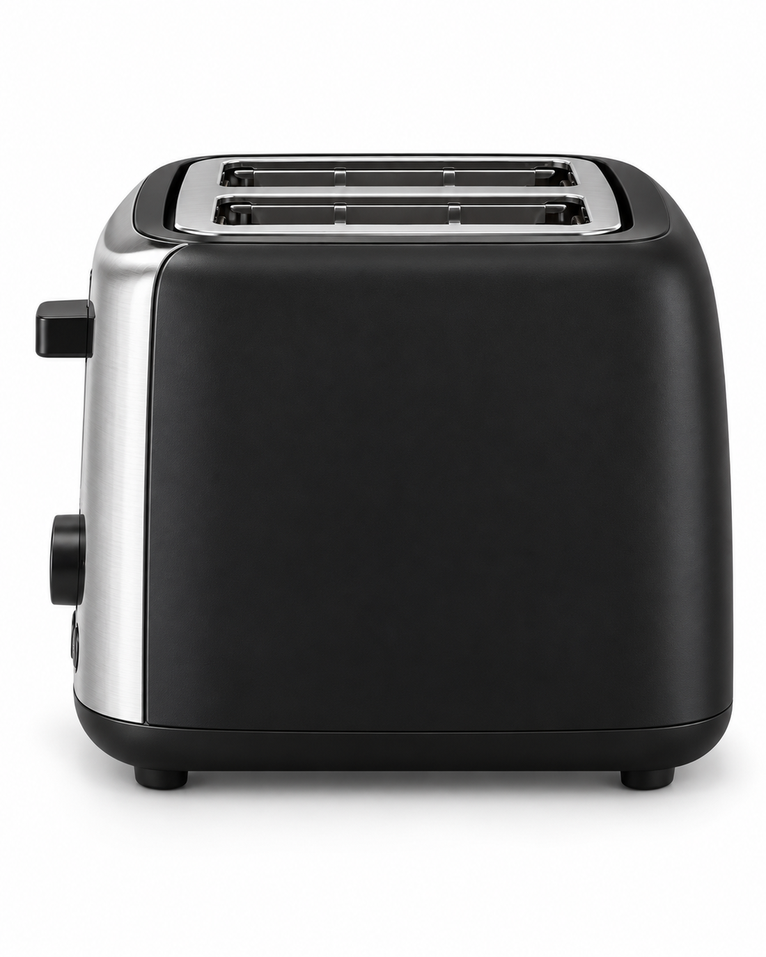 Midea MTRW2L20W 2-Slice Bread Toaster – 950W, 7 Browning Levels, Reheat, Defrost & Cancel Functions, Black/Silver