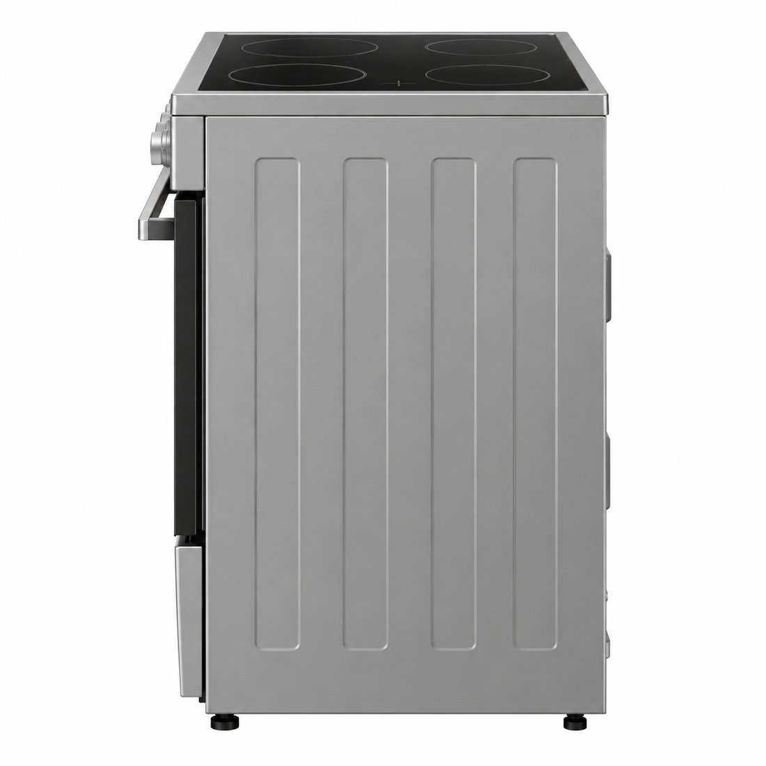 Midea VC6814 60x60cm Freestanding Electric Ceramic Cooking Range, 4 Cooking Zones, 65L Multifunction Oven, Stainless Steel