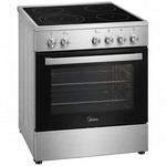 Load image into Gallery viewer, Midea VC6814 60x60cm Freestanding Electric Ceramic Cooking Range, 4 Cooking Zones, 65L Multifunction Oven, Stainless Steel