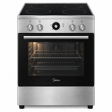 Midea VC6814 60x60cm Freestanding Electric Ceramic Cooking Range, 4 Cooking Zones, 65L Multifunction Oven, Stainless Steel