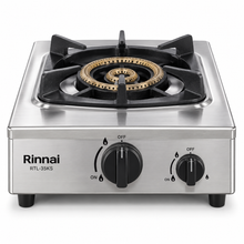 Rinnai RTL35KS Heavy Duty Single Burner Gas Stove – 6.7kW, Cast Iron Burner, Stainless Steel, Silver