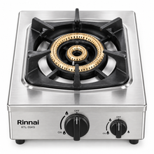 Rinnai RTL35KS Heavy Duty Single Burner Gas Stove – 6.7kW, Cast Iron Burner, Stainless Steel, Silver