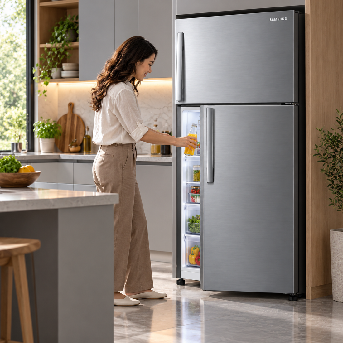 Samsung RT81K7057SLA 810L Gross / 585L Net Top Mount Refrigerator – Twin Cooling Plus, Digital Inverter, No Frost, Silver