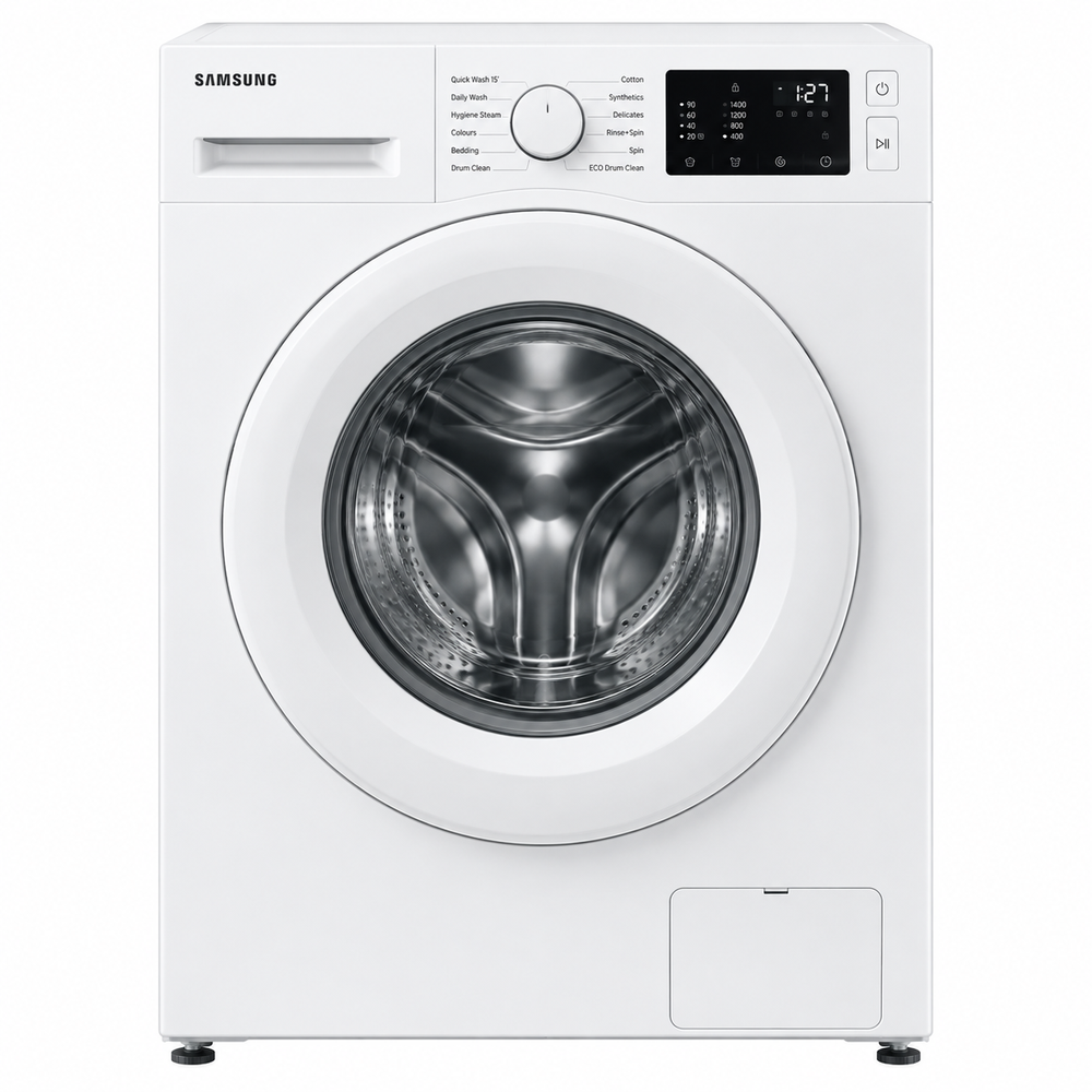 Samsung WW70FG3M05AW 7KG Front Load Washing Machine, 1400 RPM, Digital Inverter, Hygiene Steam, White
