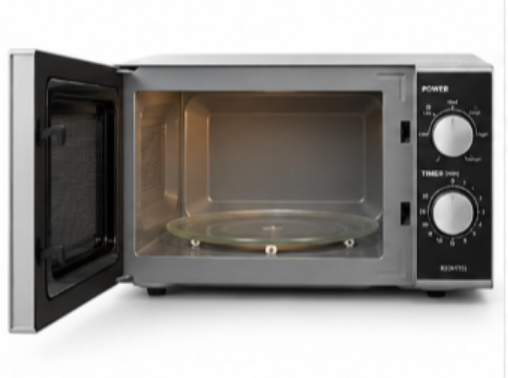Sharp R20MT(S) 20L Digital Solo Microwave Oven – 800W, 11 Power Levels, 6 Auto Cook Menus, Mirror Finish, Silver