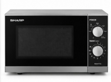 Sharp R20MT(S) 20L Digital Solo Microwave Oven – 800W, 11 Power Levels, 6 Auto Cook Menus, Mirror Finish, Silver