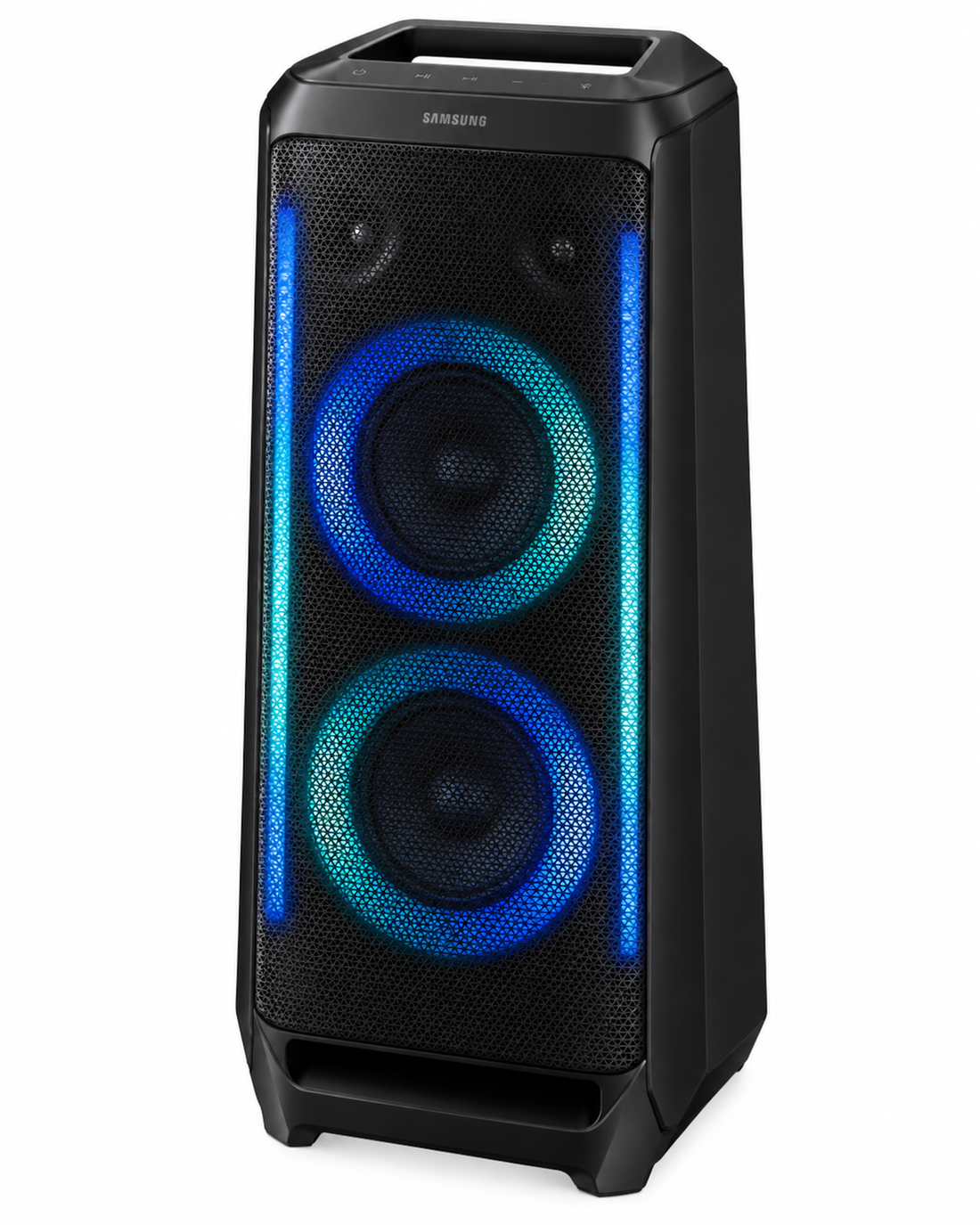 Samsung MX-ST40B 160W Portable Sound Tower – Bi-Directional Sound, Bluetooth, Built-in Battery, IPX5 Water Resistance, Party Lights, Black