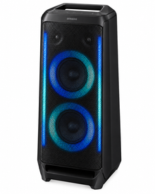 Samsung MX-ST40B 160W Portable Sound Tower – Bi-Directional Sound, Bluetooth, Built-in Battery, IPX5 Water Resistance, Party Lights, Black