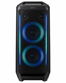 Samsung MX-ST40B 160W Portable Sound Tower – Bi-Directional Sound, Bluetooth, Built-in Battery, IPX5 Water Resistance, Party Lights, Black