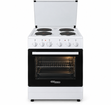 Super General SGC5041BS 50x50cm Freestanding Electric Cooking Range, 4 Hot Plates, Electric Oven & Grill, White