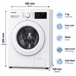 Load image into Gallery viewer, Samsung WW70T3020WW/GU 7KG Front Load Washing Machine, Digital Inverter, Quick Wash, Drum Clean, White