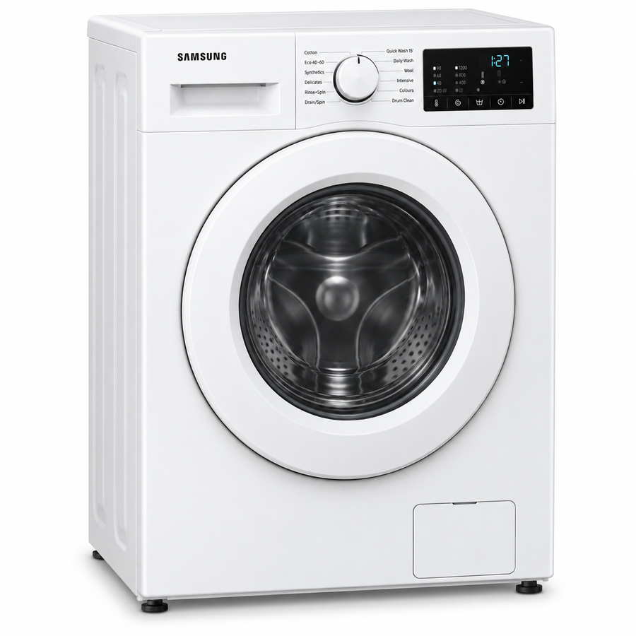 Samsung WW70T3020WW/GU 7KG Front Load Washing Machine, Digital Inverter, Quick Wash, Drum Clean, White