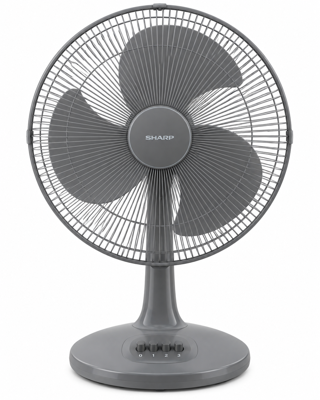 Sharp PJT169GY 16-Inch Table Fan – 50W, 3 Blades, 3-Speed Push Button, Energy Saving, Dark Grey