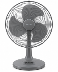 Sharp PJT169GY 16-Inch Table Fan – 50W, 3 Blades, 3-Speed Push Button, Energy Saving, Dark Grey