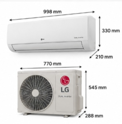 LG 1.5 Ton Split Air Conditioner with Rotary Compressor, Jet Cooling, White – T18ZCA - Teq Souq