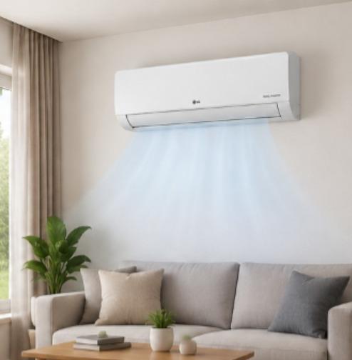 LG 1.5 Ton Split Air Conditioner with Rotary Compressor, Jet Cooling, White – T18ZCA - Teq Souq