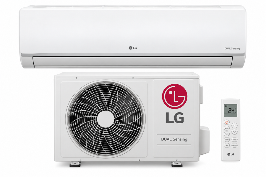 LG 2.5 Ton Split Air Conditioner with Rotary Compressor, Jet Cooling, Dual Sensing, Gold Fin & Auto Swing – White | T30ZCA - Teq Souq