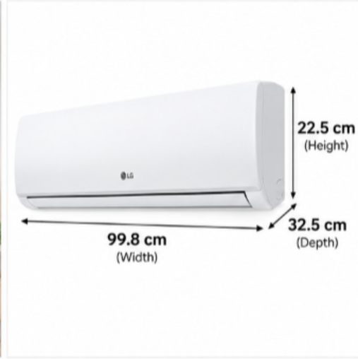 LG 2.5 Ton Split Air Conditioner with Rotary Compressor, Jet Cooling, Dual Sensing, Gold Fin & Auto Swing – White | T30ZCA - Teq Souq