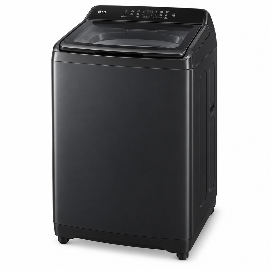 LG 7kg Fully Automatic Top Load Washing Machine with Smart Inverter Motor, TurboDrum & Soft Closing Glass Lid – Middle Black | T65S1TDDT2P - Teq Souq