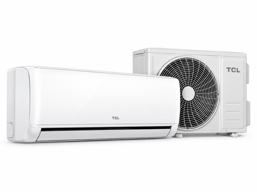 TCL 1.5 Ton Elite Series Split Air Conditioner, 18000 BTU, Rotary Compressor, Fast Cooling, Golden Fin & 4-Way Airflow – White | TAC-18CSA/XA81T - Teq Souq