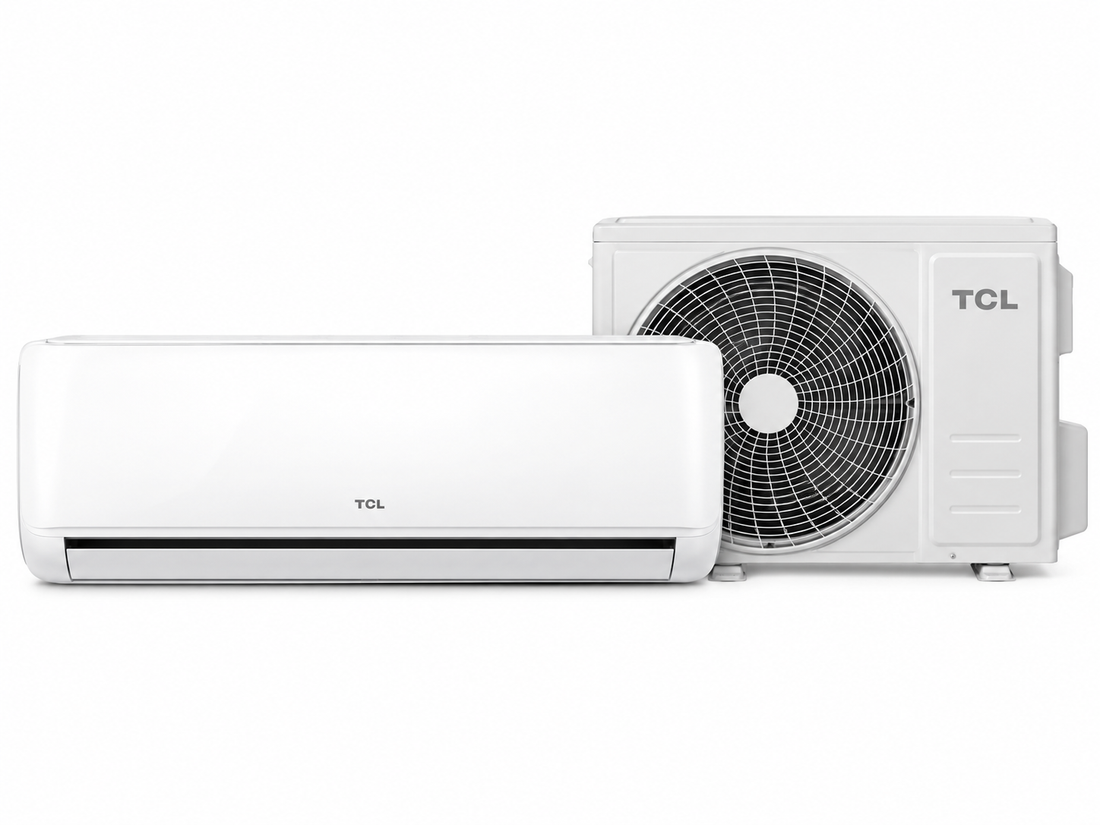 TCL 1.5 Ton Elite Series Split Air Conditioner, 18000 BTU, Rotary Compressor, Fast Cooling, Golden Fin & 4-Way Airflow – White | TAC-18CSA/XA81T - Teq Souq