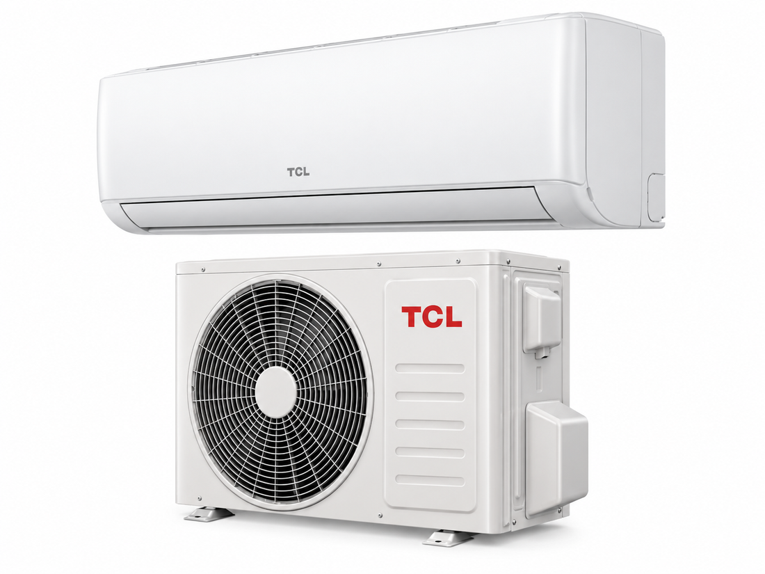 TCL 2 Ton Elite Series Split Air Conditioner, 24000 BTU, Rotary Compressor, T3 Tropical Cooling, Gold Fin & 4-Way Airflow – White | TAC-24CSA/XA81T - Teq Souq