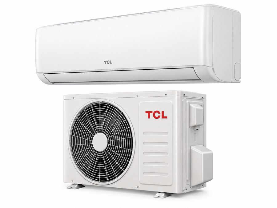 TCL 2 Ton Elite Series Split Air Conditioner, 24000 BTU, Rotary Compressor, T3 Tropical Cooling, Gold Fin & 4-Way Airflow – White | TAC-24CSA/XA81T - Teq Souq