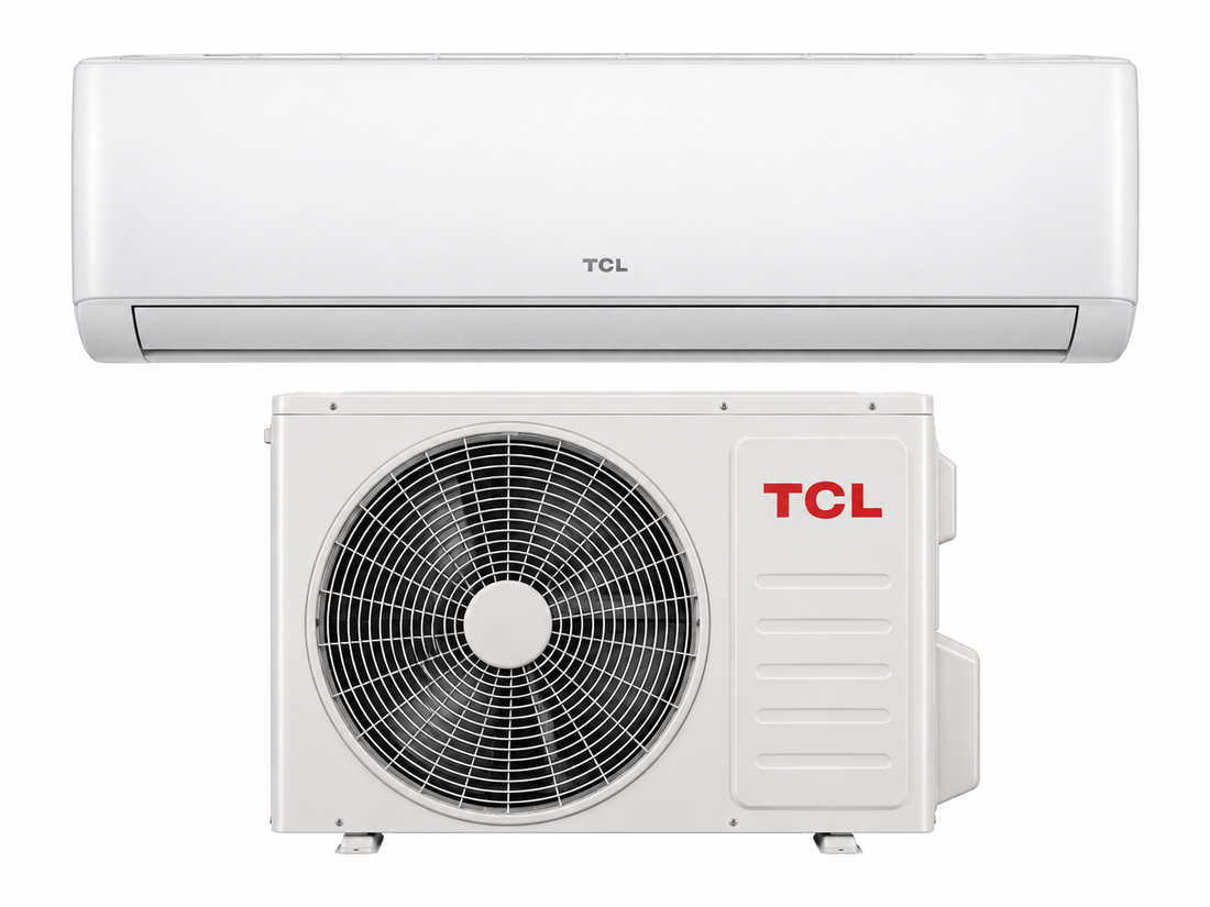 TCL 2 Ton Elite Series Split Air Conditioner, 24000 BTU, Rotary Compressor, T3 Tropical Cooling, Gold Fin & 4-Way Airflow – White | TAC-24CSA/XA81T - Teq Souq