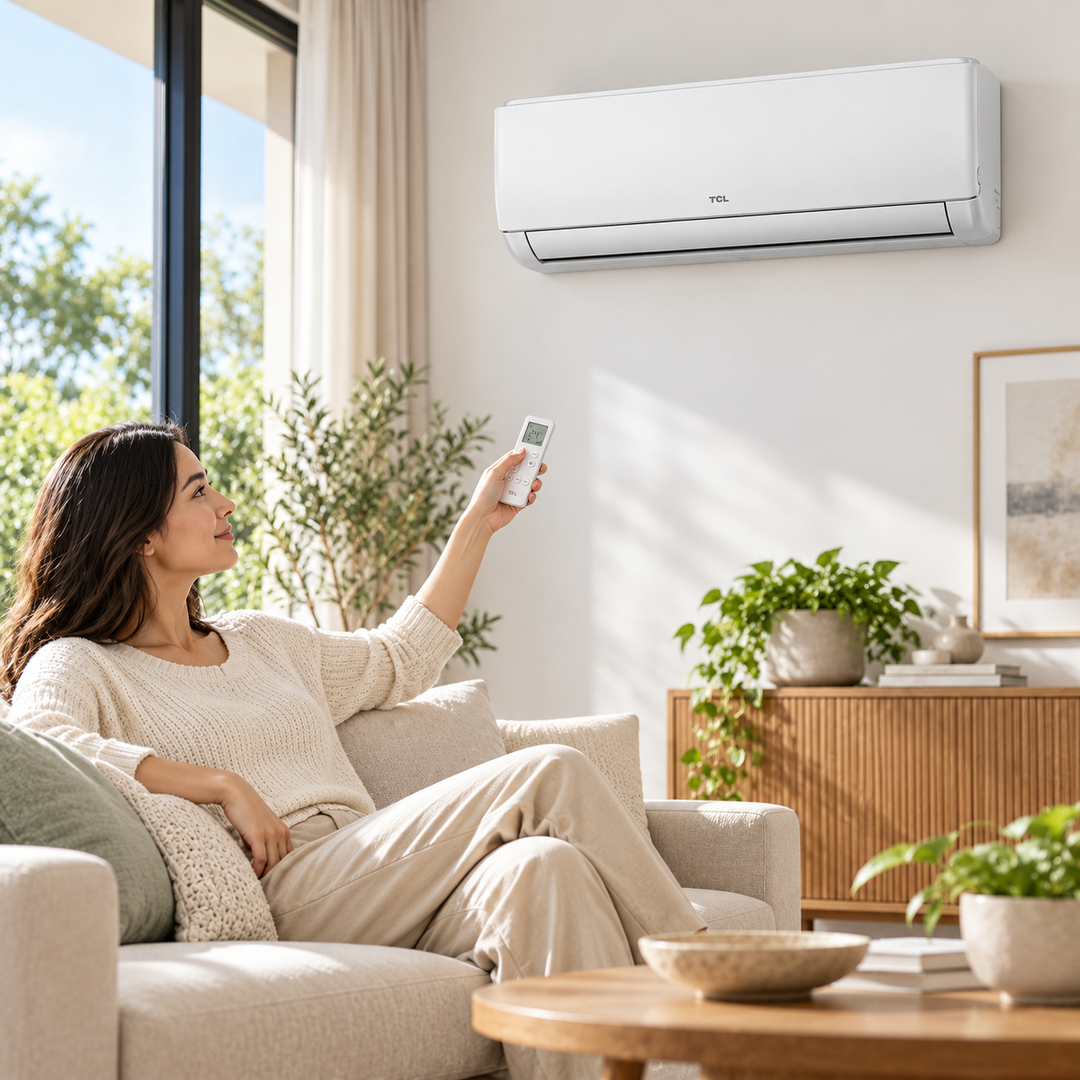 TCL 2.5 Ton Elite Series Split Air Conditioner with Rotary Compressor, T3 Tropical Cooling & Remote Control – White | TAC-30CSA/XA81T - Teq Souq