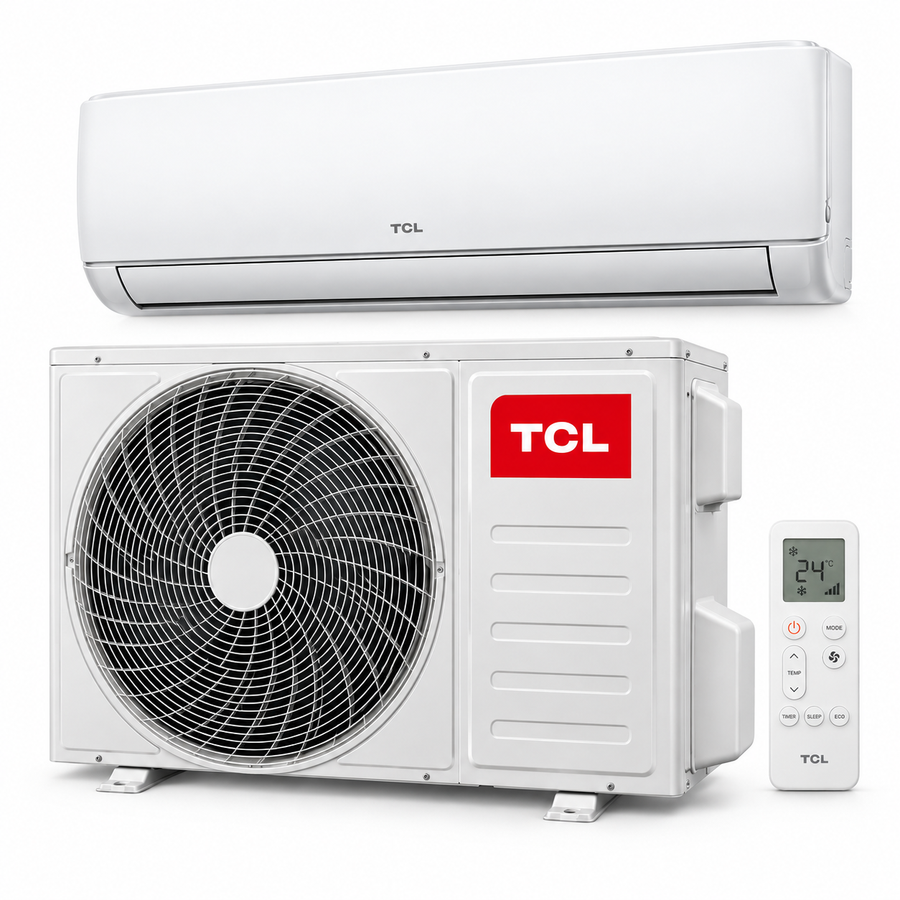 TCL 2.5 Ton Elite Series Split Air Conditioner with Rotary Compressor, T3 Tropical Cooling & Remote Control – White | TAC-30CSA/XA81T - Teq Souq