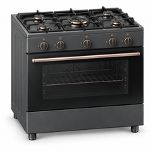 TOSHIBA Lava Series 90cm 5 Burner Gas Cooking Range with 115L Gas Oven, Convection Fan & Flame Failure Safety – Dark Grey | TBA-36LMG5G089KS - Teq Souq