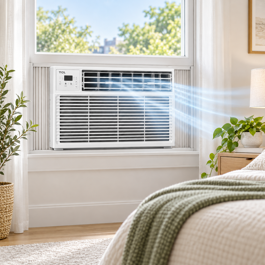 TCL TAC18CWXTI Window Air Conditioner, 18K Class, Cooling Only, White