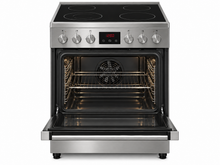 TERIM 60x60cm 4 Ceramic Hob Electric Cooking Range with 80L Oven, 9 Cooking Functions & Turbo Fan – Stainless Steel | TERHFC66ST - Teq Souq