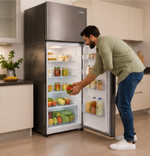 Load image into Gallery viewer, TERIM 470L Gross / 338L Net Top Mount Double Door Refrigerator with No Frost &amp; Inverter Compressor – Silver | TERR470SS - Teq Souq