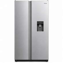 TERIM 518.6L Net / 720L Gross Side-by-Side No Frost Refrigerator with Water Dispenser – Bright Silver | TERRSBS720WD - Teq Souq