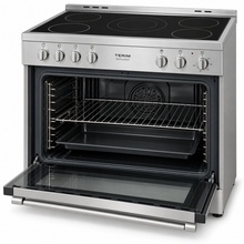 TERIM 90x60cm 5 Ceramic Hob Electric Cooking Range with 9 Oven Functions & Turbo Fan – Stainless Steel | TERVC96ST - Teq Souq