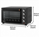 Load image into Gallery viewer, TOSHIBA 40L 1800W Electric Toaster Oven with Convection, Rotisserie &amp; Double Glass Door – Grey | TL-MC40EZF(GR) - Teq Souq